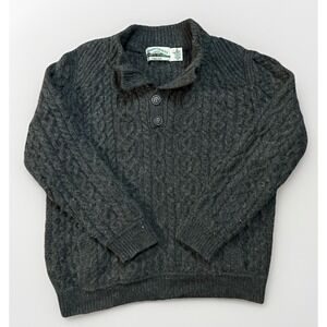 Aran Crafts Ireland Sweater Mens Large 100% Merino Wool Cable Knit Pullover